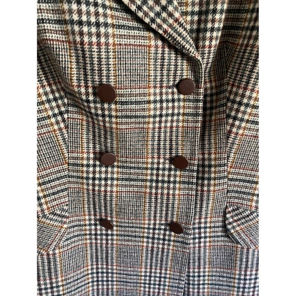 Rosier Milano Italy Womens Plaid Double Breasted Blazer Jacket - Picture 3 of 10